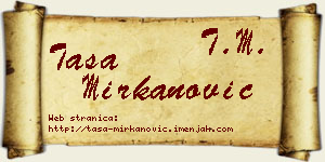 Tasa Mirkanović vizit kartica